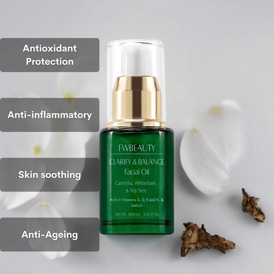 Achieve Radiant, Clear Skin with FWBeauty's Clarify & Balance Facial Oil – A Game-Changer for Acne-Prone Skin