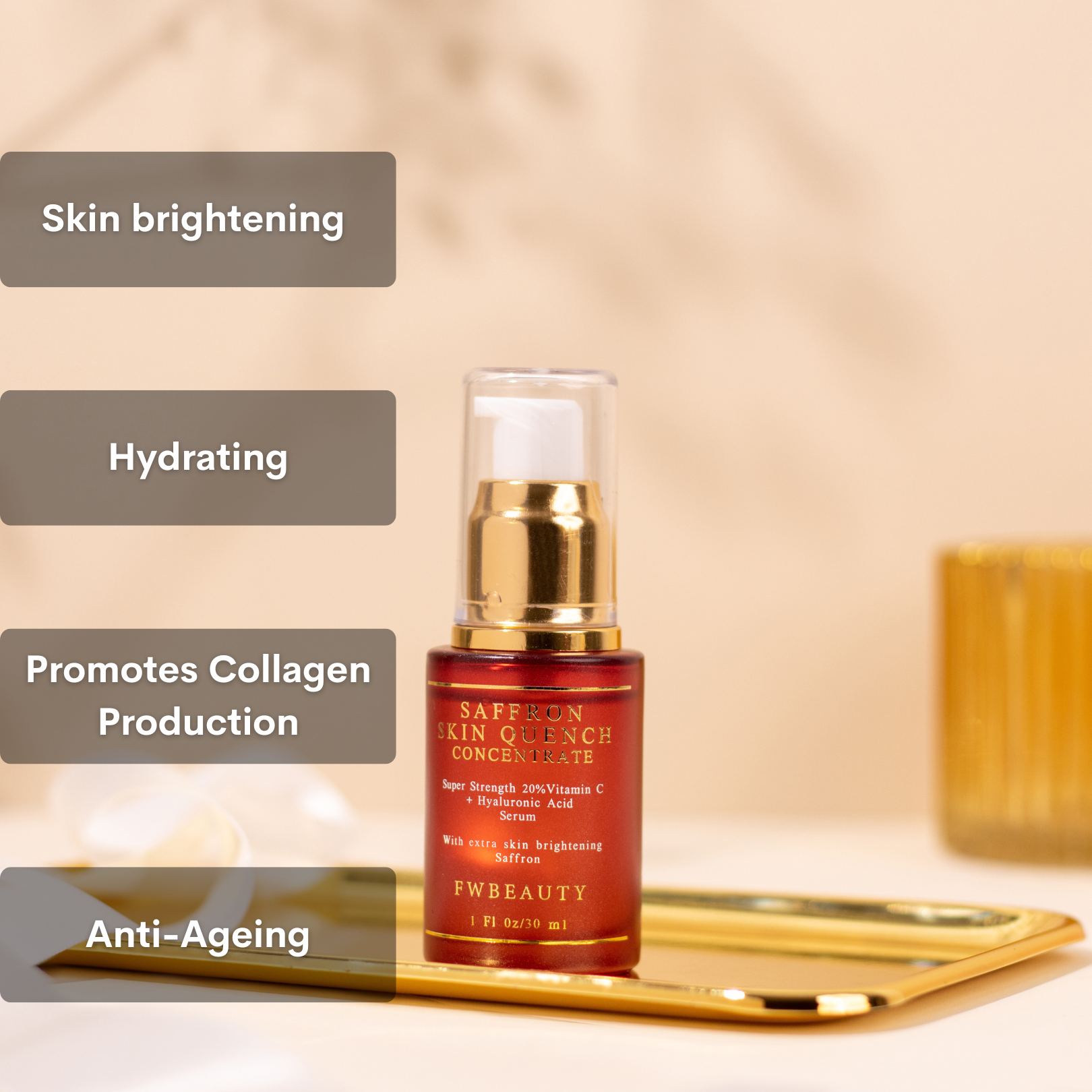 Unveiling FWBEAUTY's Saffron Skin Quench Concentrate: The Power of Hyaluronic Acid