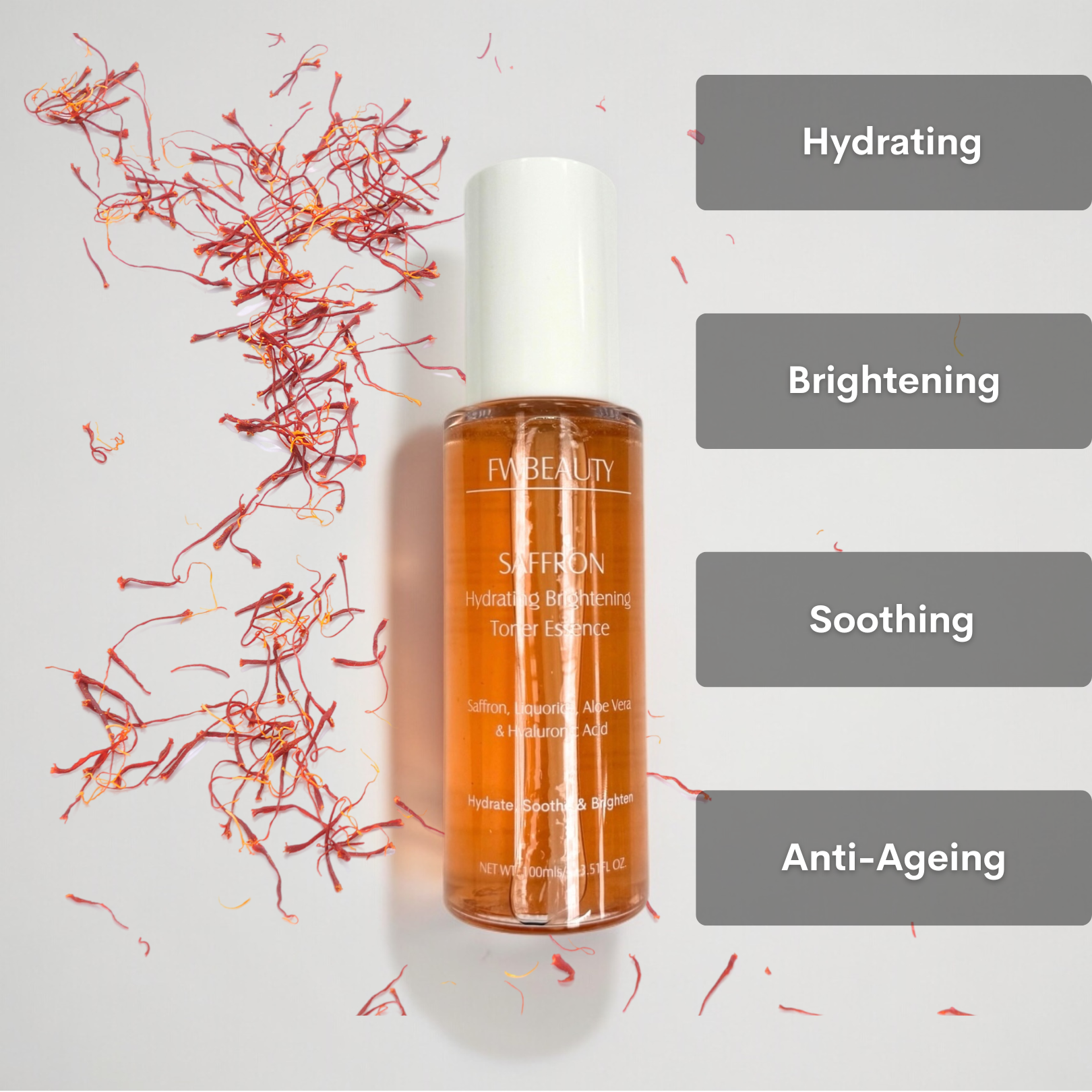 FWBEAUTY Saffron Water Brightening Facial Toner – The Ultimate Glow Booster