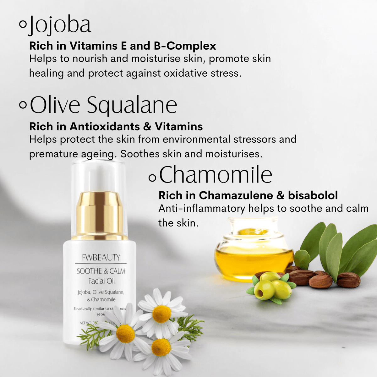 FWBeauty Soothe & Calm Facial Oil – Hydrate & Calm Sensitive Skin