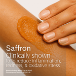 SaffronIntenseMoistureBalm FWBEAUTY 

Person applying product to arm on a white back ground with white text. 