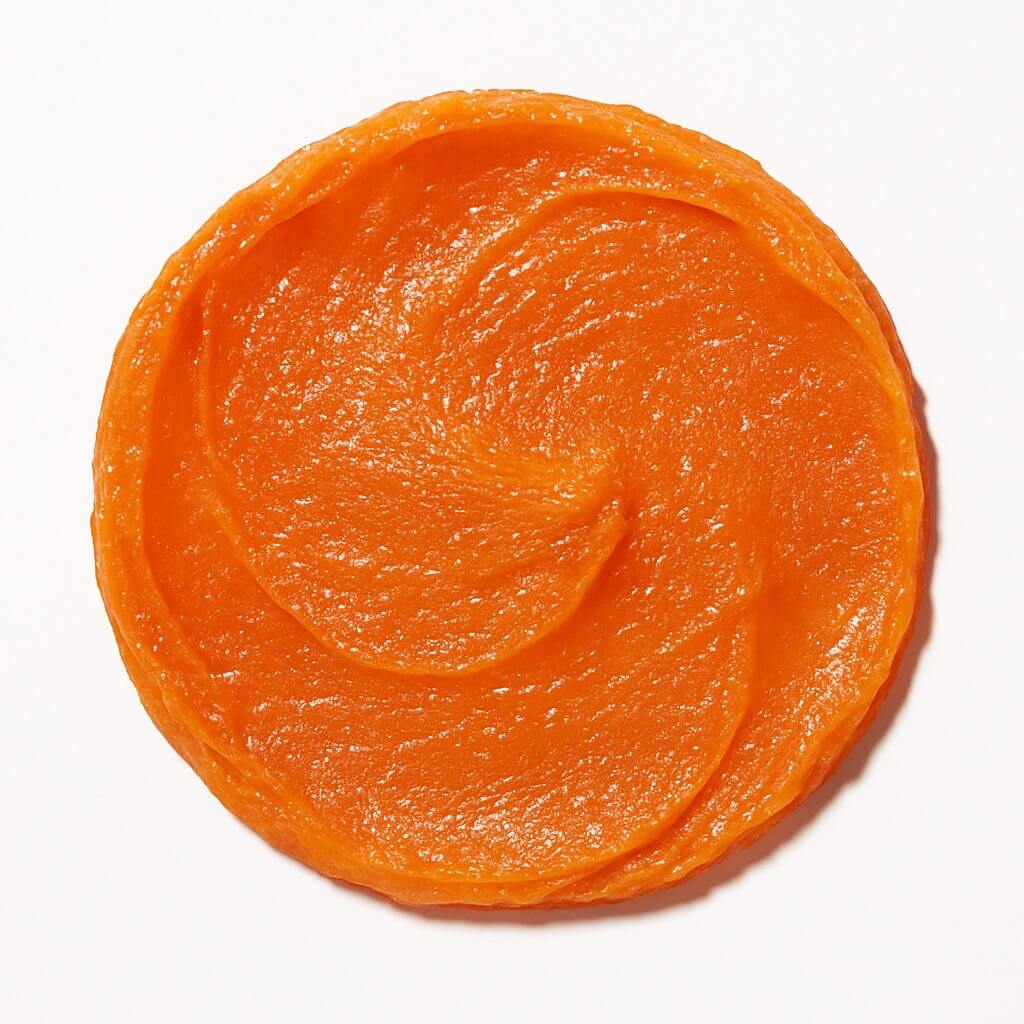 Saffron Intense Moisture Balm  Swatch FWBEAUTY

Orange Balm product swatch on white back ground. 