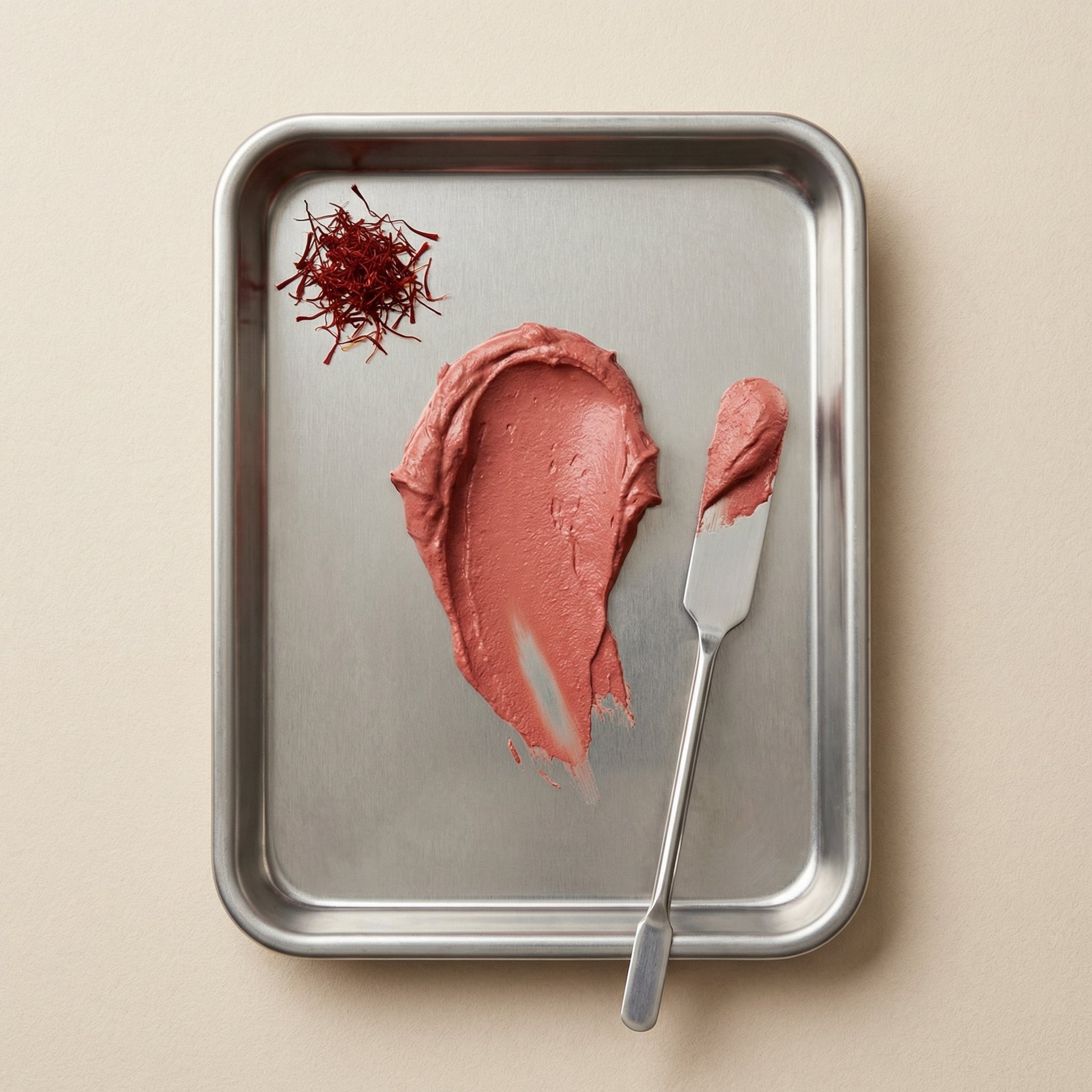 Saffron and lotus clay mask swatch fwbeauty