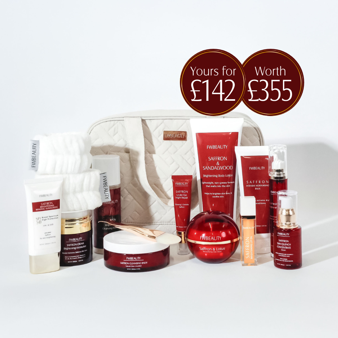 Saffron skincare set from FWBEAUTY 
