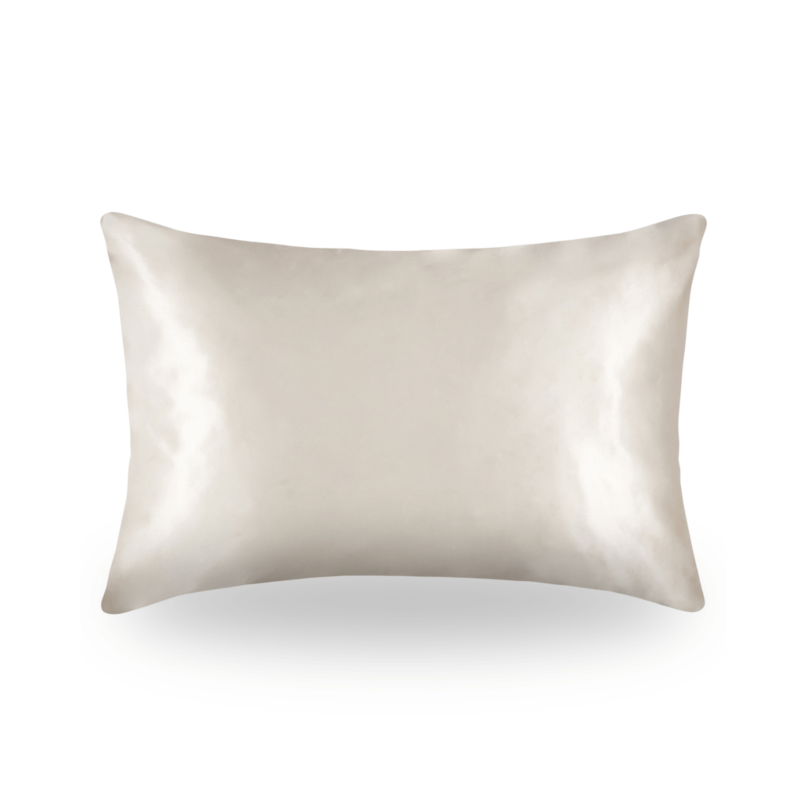 Satin pillow case FWBEAUTY. 
Light pink satin pillow case against white back ground. 