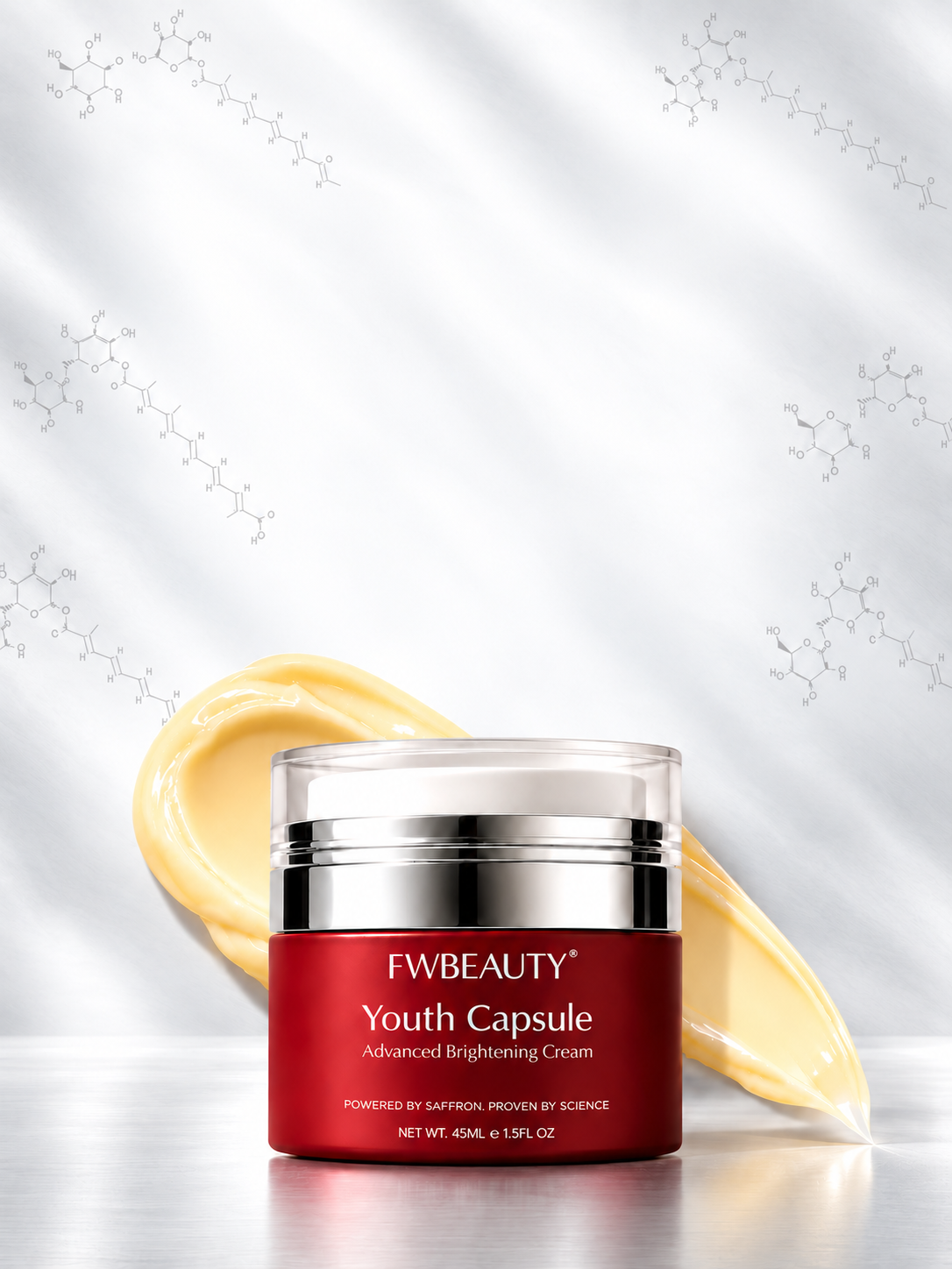 Youth Capsule cream with Crocin pattern, mobile banner