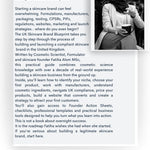 The UK Skincare Brand Blueprint back cover with book summary